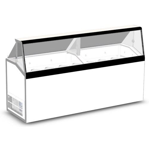 Master-Bilt DD-88L Ice Cream Dipping/Display Cabinet Low-Glass (16) 3 Gallon Can Display (12) 3 Gallon Storage