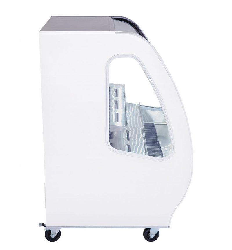 Pro-Kold DDC-40 Curved Glass 40" Refrigerated Deli Case - Available in White, Black or S/S Finish