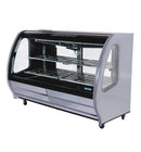 Pro-Kold DDC-80 Curved Glass 74" Refrigerated Deli Case - Available in White, Black or S/S Finish