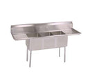 John Boos E3S8-18-12T18-X E-Series Sink 3-Compartment 90"W X 23-1/2"D X 43-3/4"H Overall Size