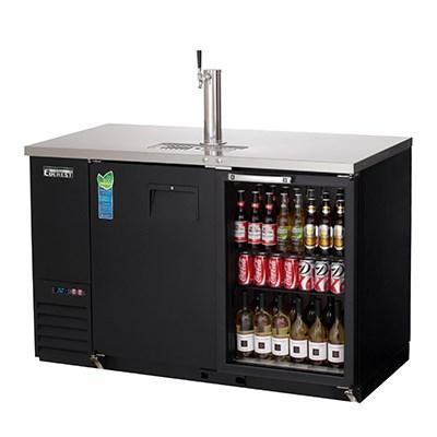 Everest EBD2-BBG-24 Back Bar & Direct Draw Keg Refrigerator Combo Two-Section 57-3/4"W 17.0 Cu. Ft.