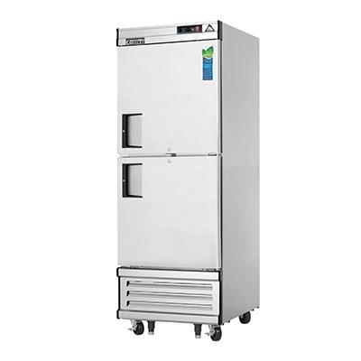 Everest EBWRH2 Reach-In Refrigerator 29-1/4"W 23.0 Cu. Ft. Bottom Mount (2) Wide Half-Height Solid Doors