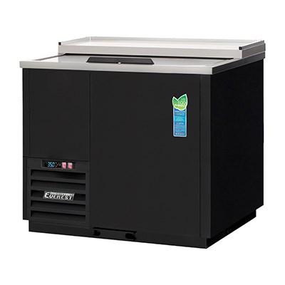 Everest EGC37 Solid Slide Lid Glass & Plate Chiller 36-3/4"W 11.0 Cu. Ft.