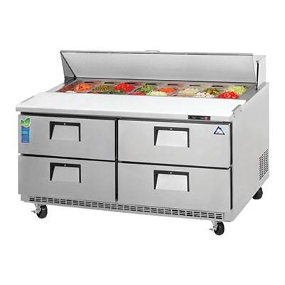 Everest EPBNWR2-D4 Drawered Sandwich Prep Table 59-1/8"W 16.0 Cu. Ft. (16) 1/6 Size Pans