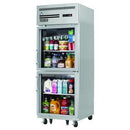 Everest ESGRH2 Reach-In Refrigerator 29-1/4"W 23.0 Cu. Ft. Top Mount (2) Glass Hinged Half Doors