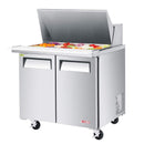 Turbo Air EST-36-15-N6-V E-Line Sandwich/Salad Mega Top Unit 36-3/8"W 11 Cu. Ft. (15) 1/6 Size Pans