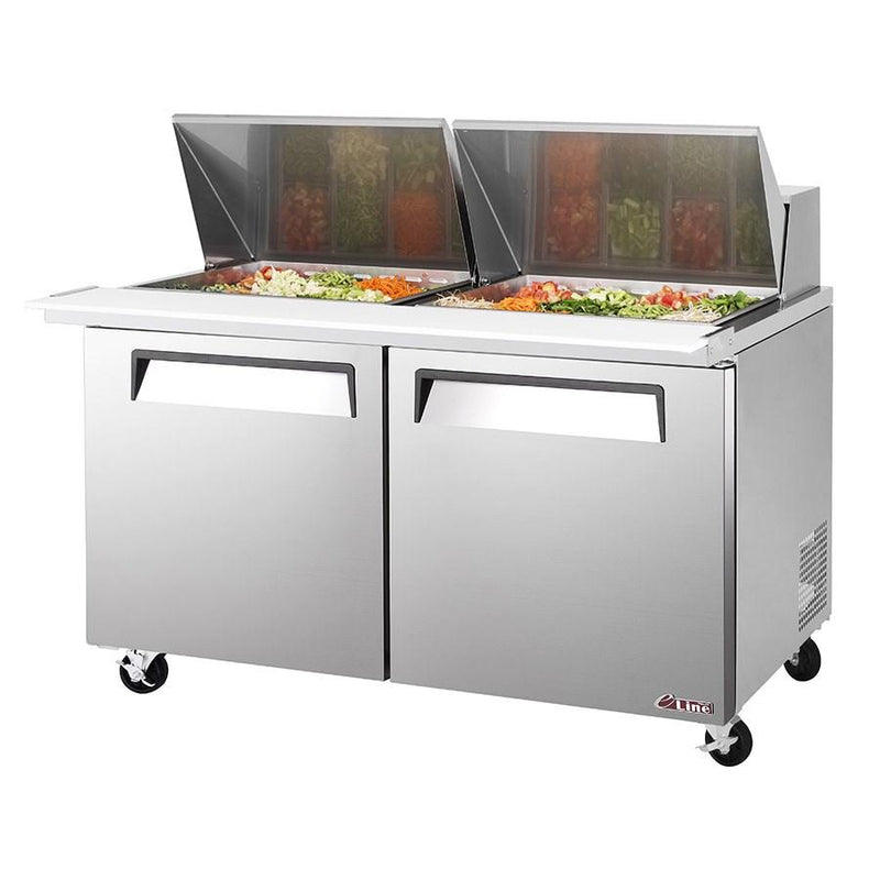 Turbo Air EST-60-24-N-V E-Line Sandwich/Salad Mega Top Unit 60-1/4"W 19 Cu. Ft. (24) 1/6 Size Pans