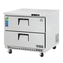 Everest ETBSR2-D2 Drawered Undercounter/Worktop Refrigerator 35-5/8"W 10.0 Cu. Ft. (2) Heavy Duty Drawers