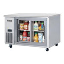 Everest ETGSR2 Undercounter/Worktop Refrigerator 47-1/2"W 13.0 Cu. Ft. (2) Sliding Glass Doors