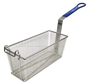 Adcraft FBR-13558 Standard Front Hook Fry Basket - Blue Handle