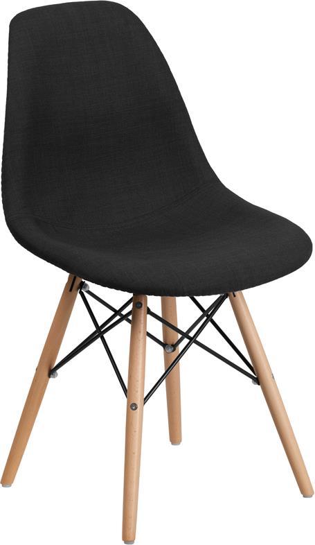Flash Furniture Elon Series Fabric Chair with Wood Base