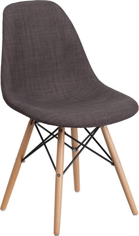 Flash Furniture Elon Series Fabric Chair with Wood Base