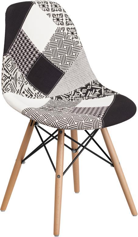 Flash Furniture Elon Series Fabric Chair with Wood Base