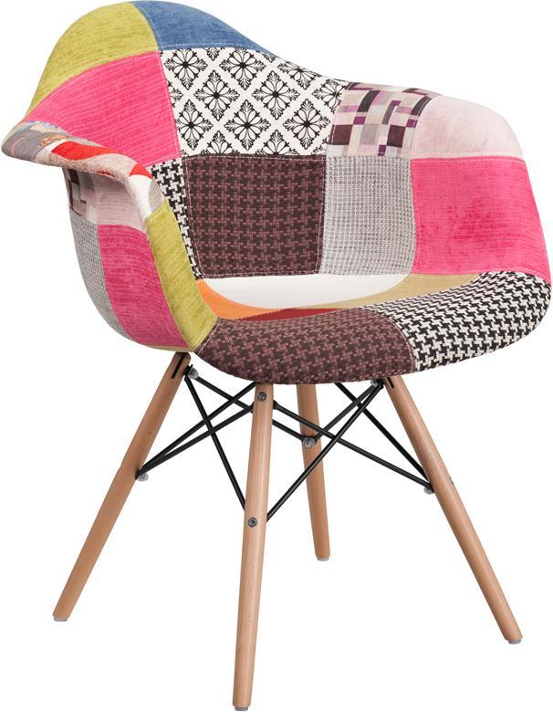 Flash Furniture Alonza Series Fabric Chair with Wood Base
