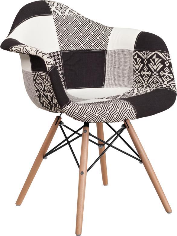 Flash Furniture Alonza Series Fabric Chair with Wood Base
