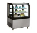 Omcan |39539|  Curved Glass Refrigerated Display Case 36"W x 26-3/5"D x  50-1/5"H (RS-CN-0270)