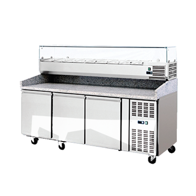 Omcan |41145|  Refrigerated Pizza Prep Table 79-3/4"W (PT-CN-0580)