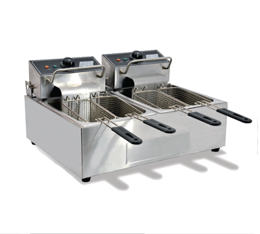 Omcan |34868|  Double Fryer 22-3/4"W x 17-1/2"D x 11-3/4"H (overall) (CE-CN-0012)