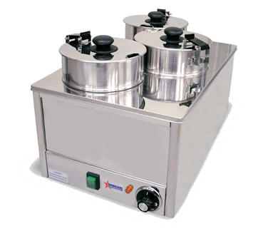 Omcan |11390|  Triple Food Warmer (3) 4 qt. capacity (FW-TW-0012)