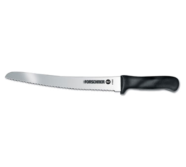 Bread Knife 10" curved black nylon-41695