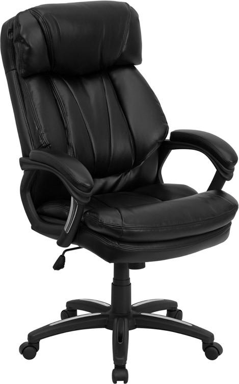 Flash Furniture GO-1097-BK-LEA-GG High Back Black Leather Executive Swivel Office Chair