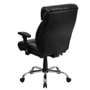 Flash Furniture GO-1235-BK-LEA-A-GG Hercules Series Black Leather Executive Swivel Office Chair With Adjustable Arms
