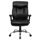 Flash Furniture GO-1235-BK-LEA-A-GG Hercules Series Black Leather Executive Swivel Office Chair With Adjustable Arms