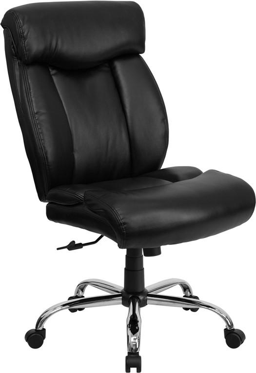 Flash Furniture GO-1235-BK-LEA-GG Hercules Series Black Leather Executive Swivel Office Chair