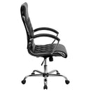 Flash Furniture High Back Designer Black Leather Executive Swivel Office Chair With Chrome Base