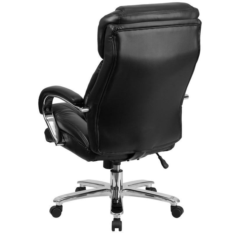 Flash Furniture Hercules Series GO-2078-LEA-GG Black Leather Executive Swivel Chair With Loop Arms
