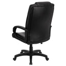 Flash Furniture GO-5301B-BK-LEA-GG High Back Black Leather Executive Swivel Office Chair