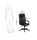 Flash Furniture GO-7102-GG High Back Black Leather Executive Swivel Office Chair
