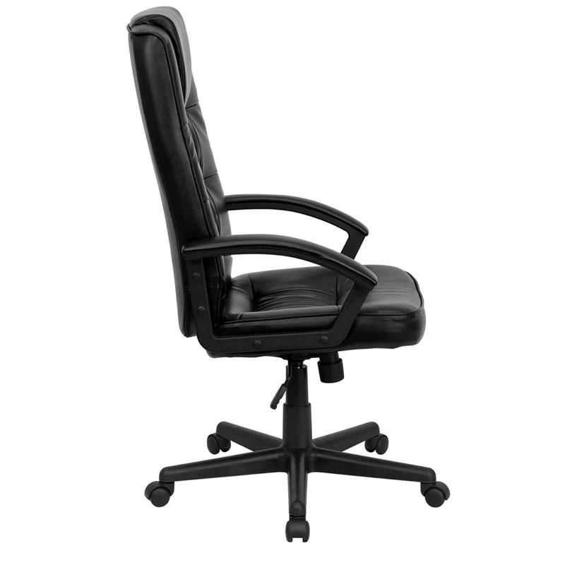 Flash Furniture GO-7102-GG High Back Black Leather Executive Swivel Office Chair