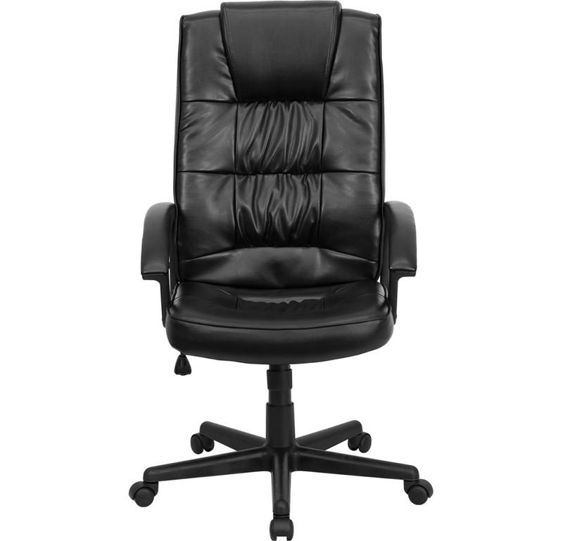 Flash Furniture GO-7102-GG High Back Black Leather Executive Swivel Office Chair
