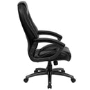 Flash Furniture GO-7145-BK-GG High Back Black Leather Executive Swivel Office Chair