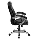 Flash Furniture GO-725-BK-LEA-GG High Back Black Leather Executive Swivel Office Chair