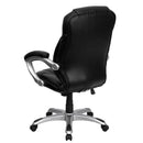 Flash Furniture GO-725-BK-LEA-GG High Back Black Leather Executive Swivel Office Chair