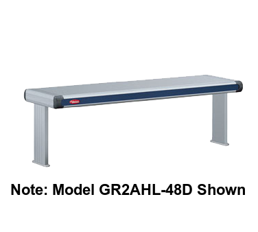 Hatco Glo-Ray® Designer Standard Watt Dual Foodwarmer With Lights 21.5"W 3" Spacing Aluminum Construction