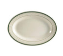 CAC China GS-34 Greenbrier 9 3/8" Platter (Case Of 24) - Green/White