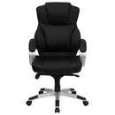 Flash Furniture H-9626L-2-GG High Back Black Leather Executive Swivel Office Chair