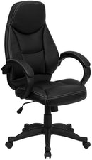 Flash Furniture H-HLC-0005-HIGH-1B-GG High Back Black Leather Executive Office Chair