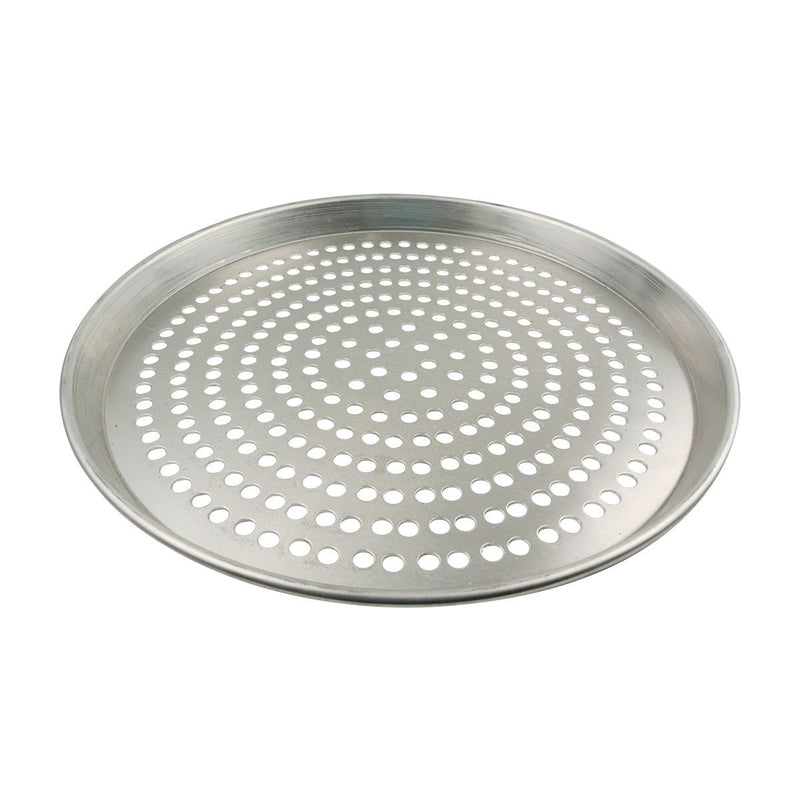 American Metalcraft HADEP14-P 14" Heavy Weight Aluminum Tapered Super Perforated Pizza Pan 1" Deep