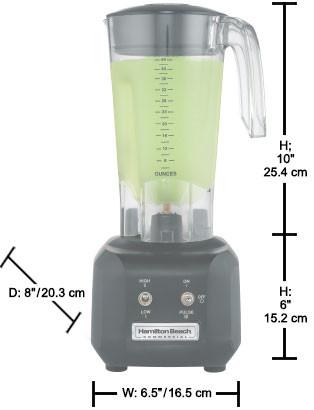 Hamilton Beach HBB250R Rio Blender 1/2 HP