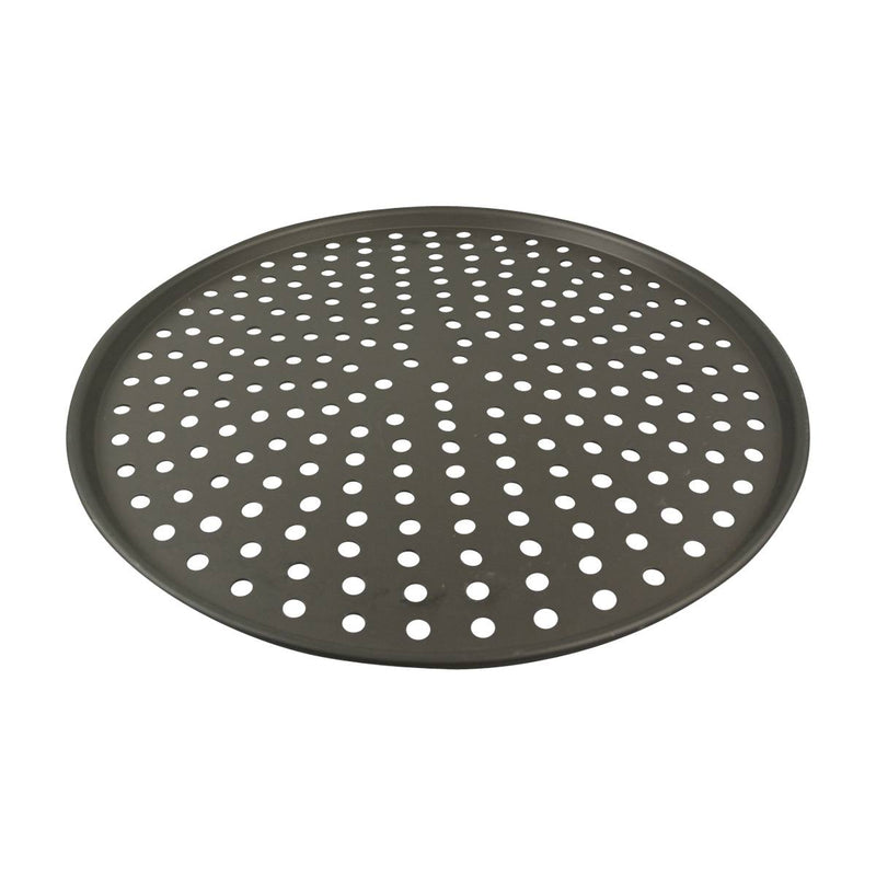 American Metalcraft HC2016-P 16" Hard Coated Aluminum Tapered Perforated Pizza Pan .5" Deep