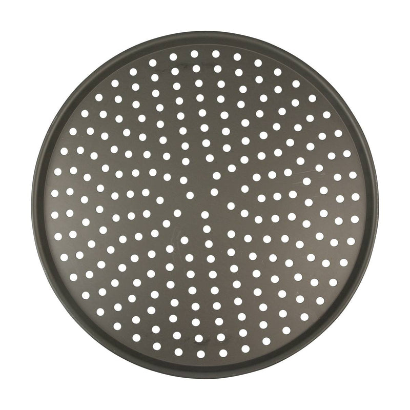 American Metalcraft HC2016-P 16" Hard Coated Aluminum Tapered Perforated Pizza Pan .5" Deep