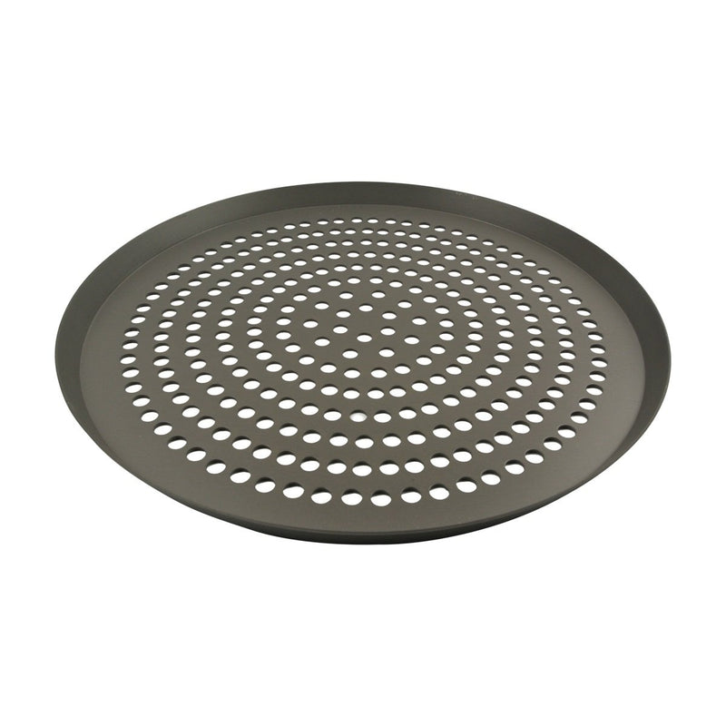 American Metalcraft CAR15HC-SP 15" Hard Coated Aluminum Super Perforated Tapered Pizza Pan 11/16" Deep