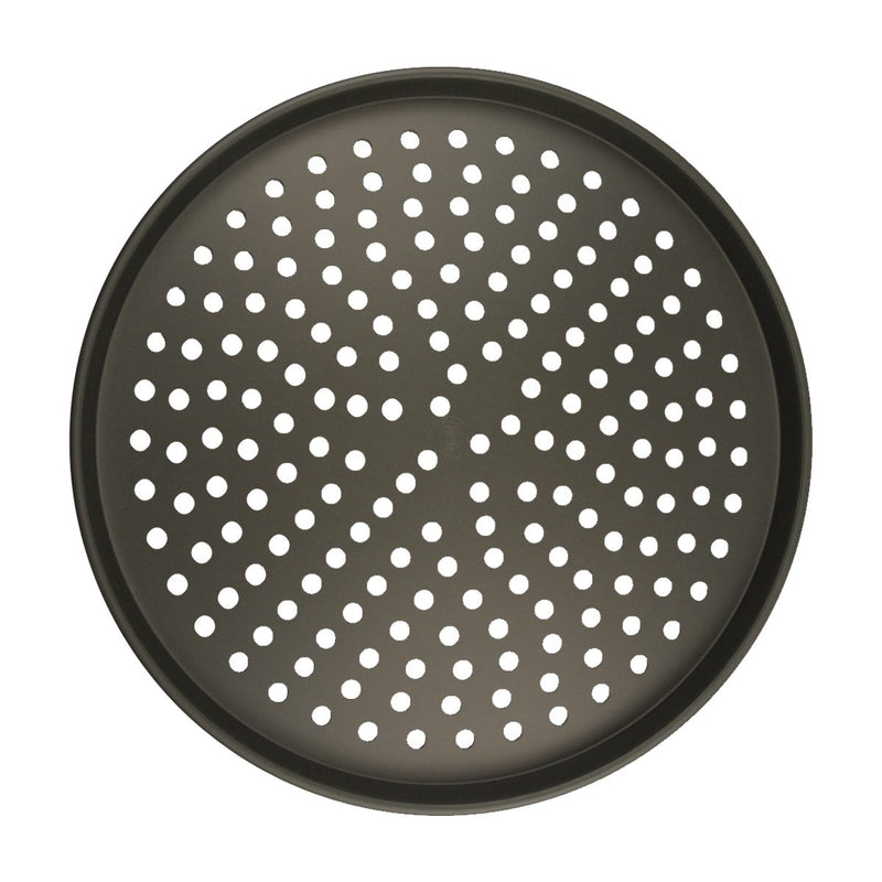 American Metalcraft HCDEP15-P 15" Hard Coated Aluminum Tapered Perforated Pizza Pan 1" Deep