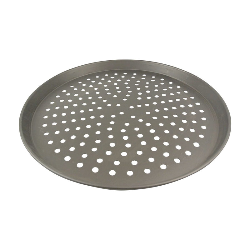 American Metalcraft HCDEP16-P 16" Hard Coated Aluminum Tapered Perforated Pizza Pan 1" Deep