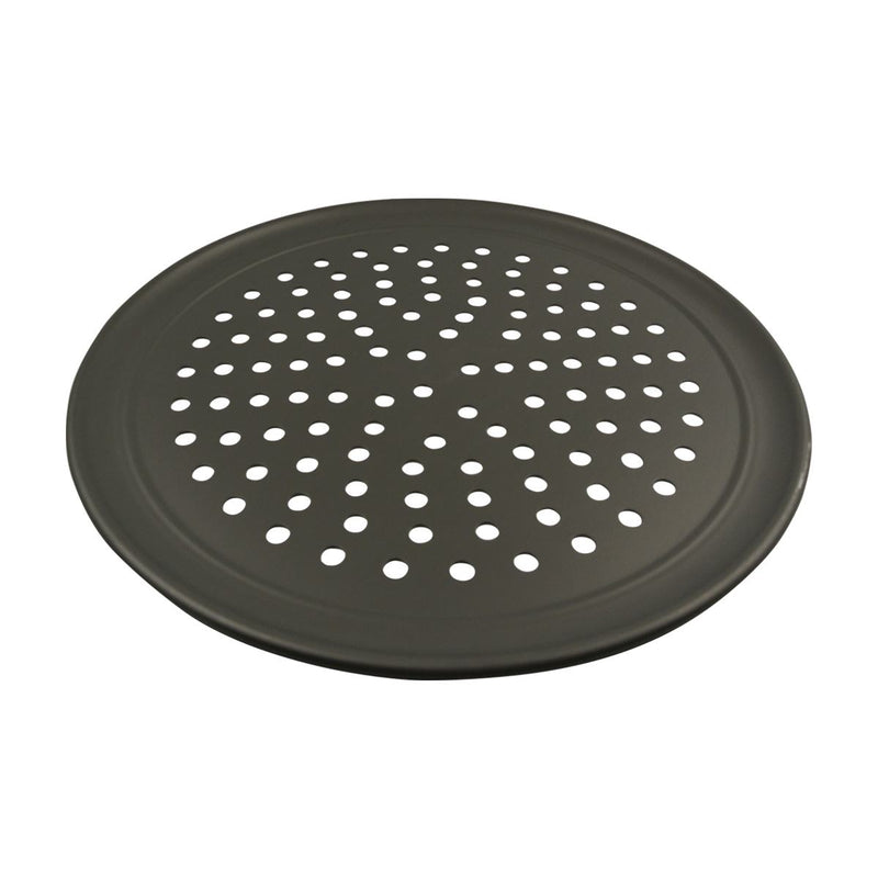 American Metalcraft HCT14-P 14" Hard Coated Aluminum Perforated Wide Rim Pizza Pan