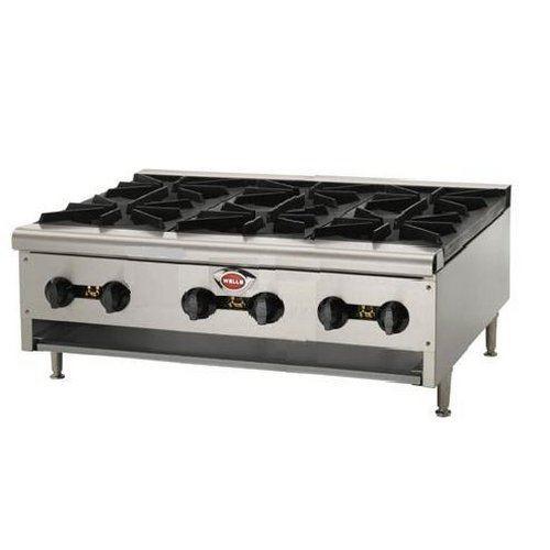 Wells 6 Burner Hot Plate HDHP3630 Natural gas or Liquid Propane